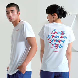 2024秋冬YONEX尤尼克斯韩国YY羽毛球服男女速干吸汗基础款T恤短袖