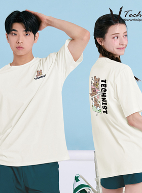 2026春夏新品Technist韩国羽毛球服男女同款运动短袖速干吸汗T恤