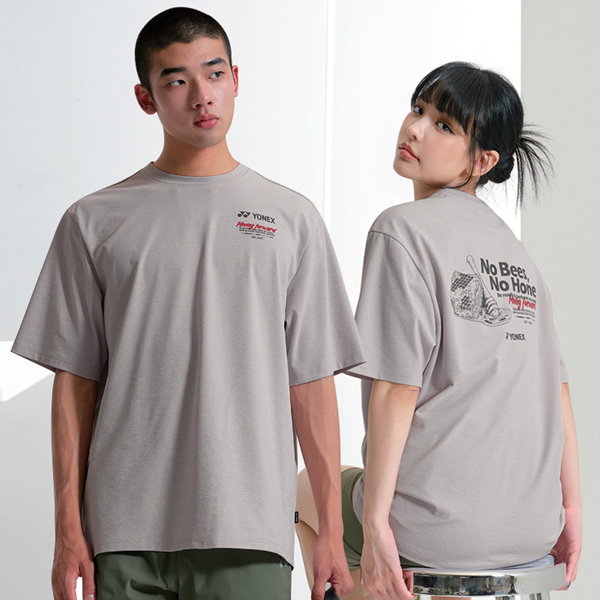 2024秋冬新品韩国YONEX尤尼克斯羽毛球服男女同款半速干短袖T恤1