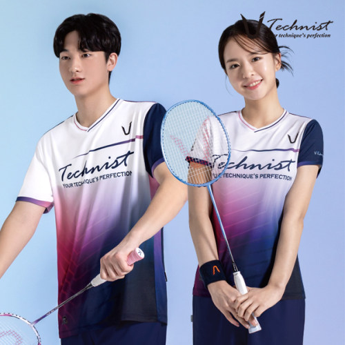 2026春夏新品Technist韩国羽毛球服男款女款运动短袖速干吸汗T恤