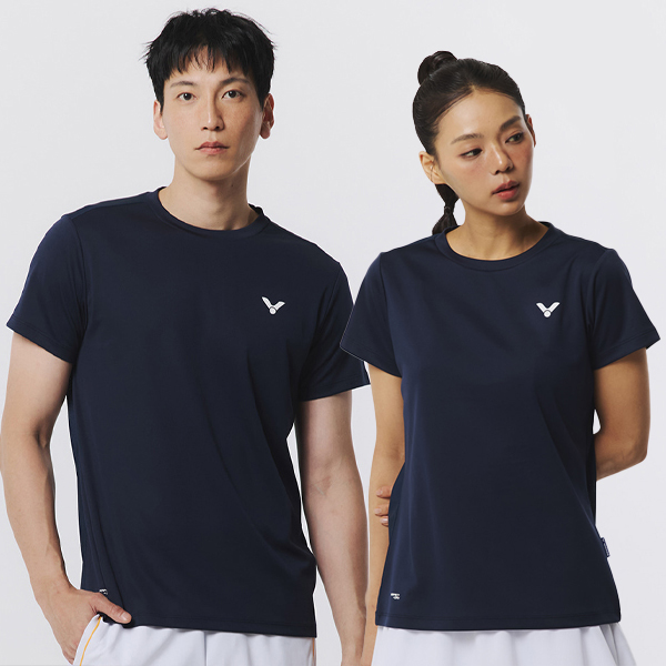 2025秋冬新品VICTOR威克多韩国胜利羽毛球服男女吸汗短袖速干T恤