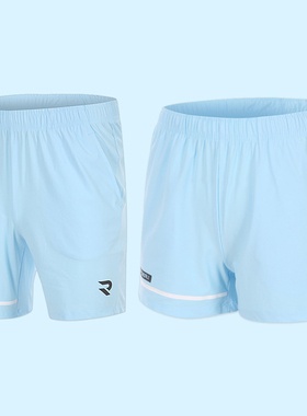RYDER韩国2023新品运动短裤羽毛球服男款女款速干吸汗裤子天蓝色