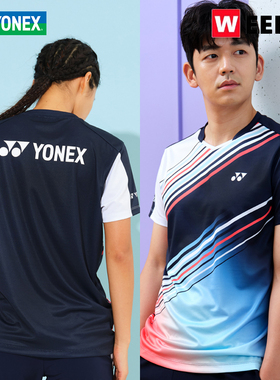 YONEX韩国尤尼克斯YY羽毛球服男女情侣款短袖T恤POLO杉夏季大促