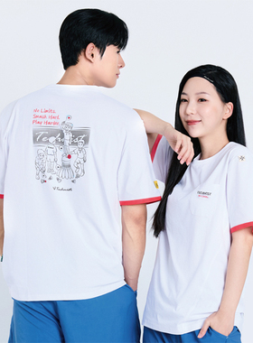2025秋冬新品Technist韩国羽毛球服男女同款运动短袖速干吸汗T恤