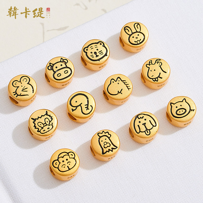 韩卡缇沙金铜强保色散珠