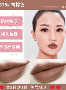 防水不沾杯棕色唇釉哑光MYG
