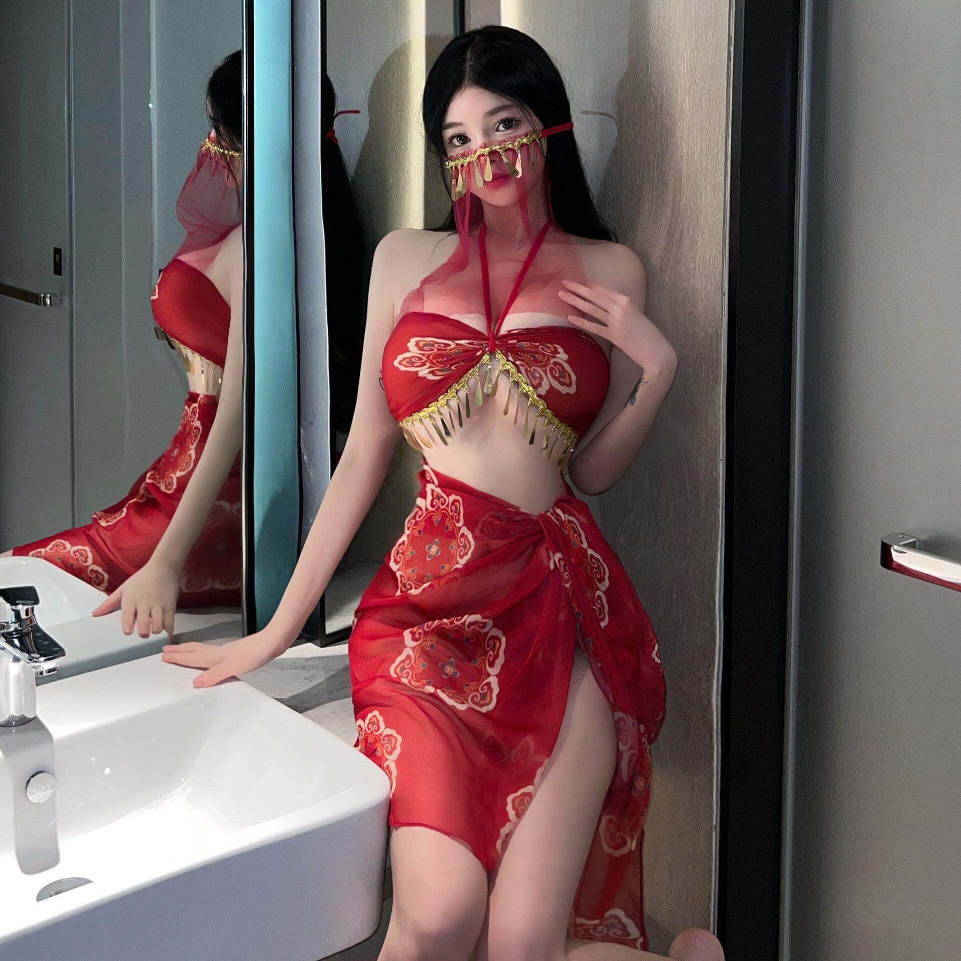 情趣古风汉服肚兜敦煌飞天舞姬异域风情古代私密睡衣sexy套装qqny