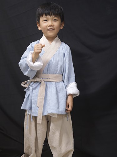 玺儿制作童装 交领 中衣 交领长袖  裤子 日常汉服 小兰