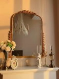 Французский ретро -макияж зеркало в американском стиле заправки зеркало -зеркало -стиль настольный столик в европейском стиле резные зеркальный зеркальный зеркальный зеркальное зеркальное зеркальное зеркальное зеркало