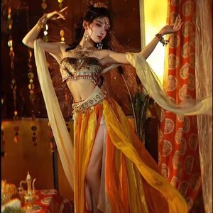 【琼姬】敦煌飞天舞蹈表演服汉服异域风情西域少女沙漠拍摄写真装