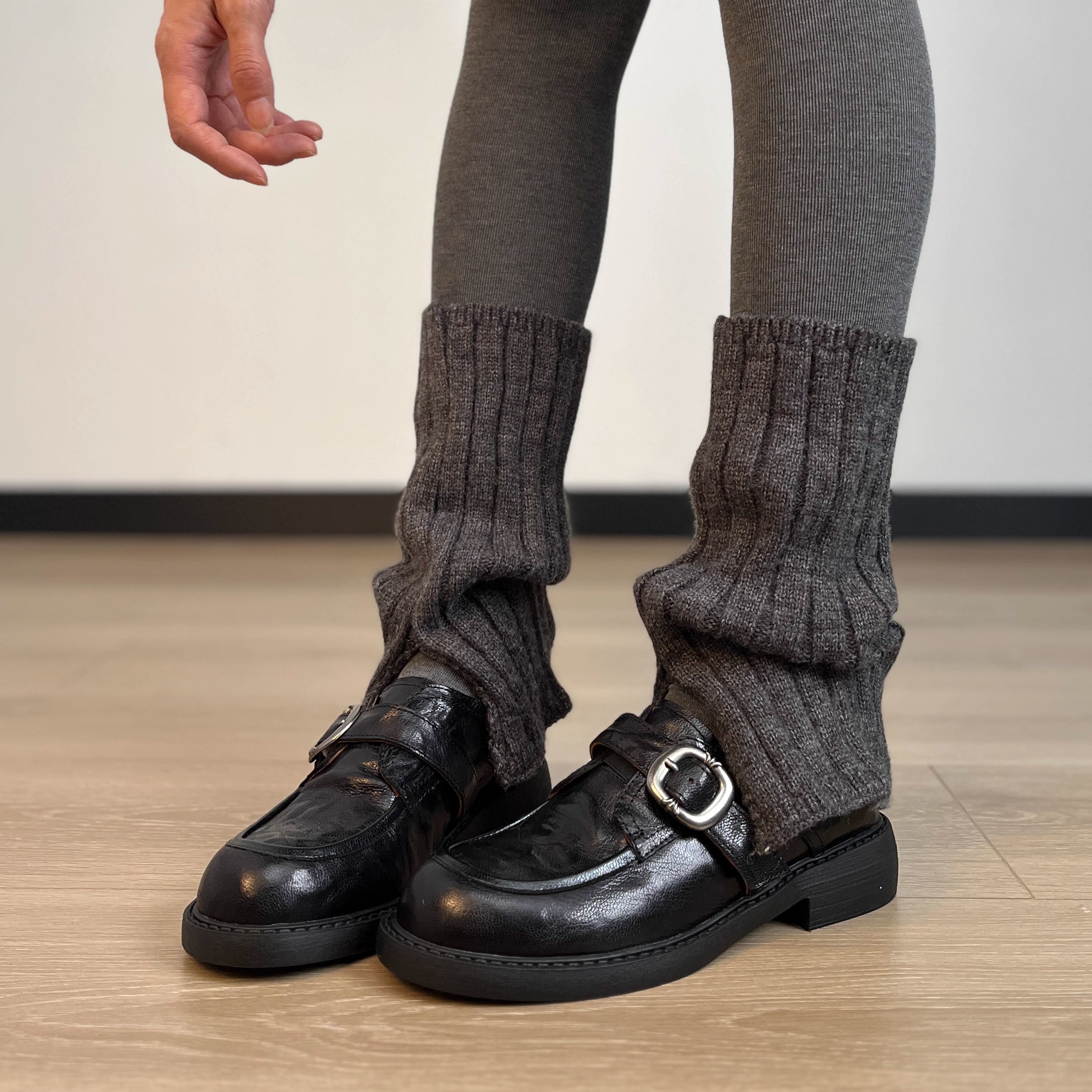 2026春季新款英伦风小皮鞋圆头粗跟中跟女单鞋低帮女鞋真皮乐福鞋