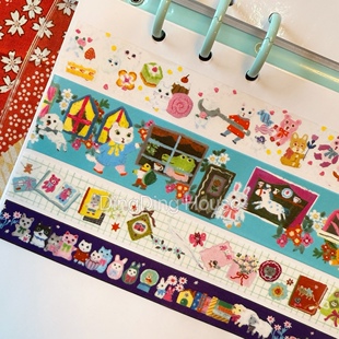 分装｜日本北岸由美 Yumi猫咪兔子和纸胶带分装手账拼贴装饰素材