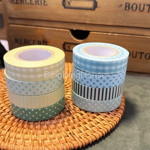 分装| 日本仓敷意匠 绝版 停产款和纸胶带 格纹水玉点基础款 手账