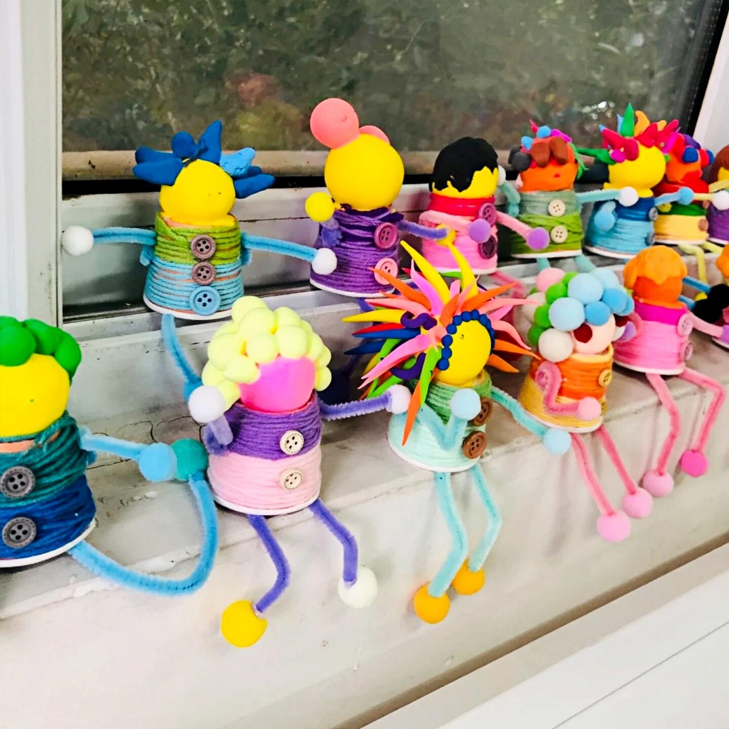 幼儿园美工黏土纸杯手工diy摆件