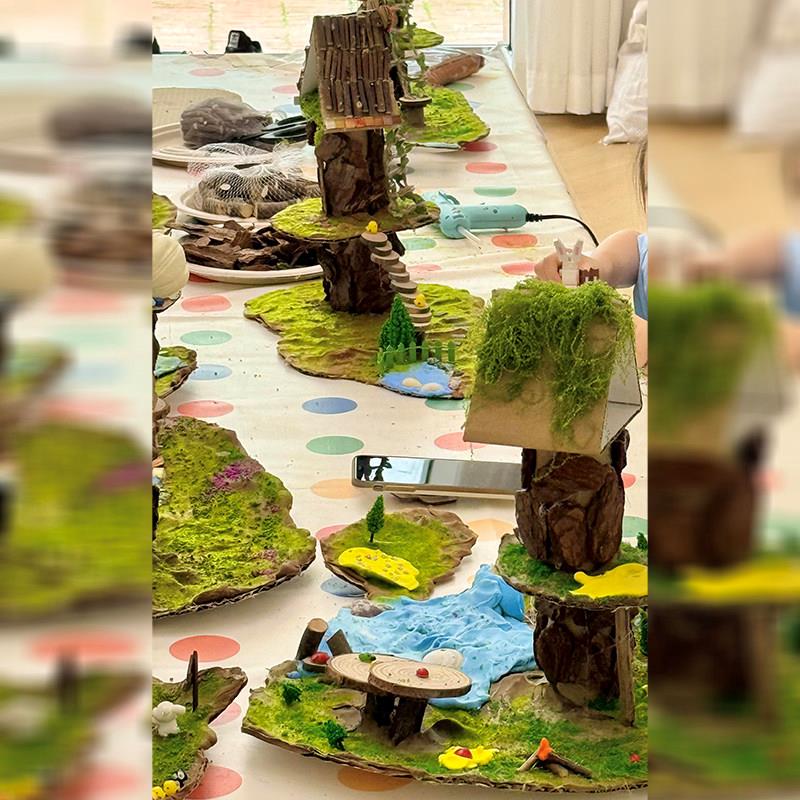 画室手工diy材料树屋树皮造景