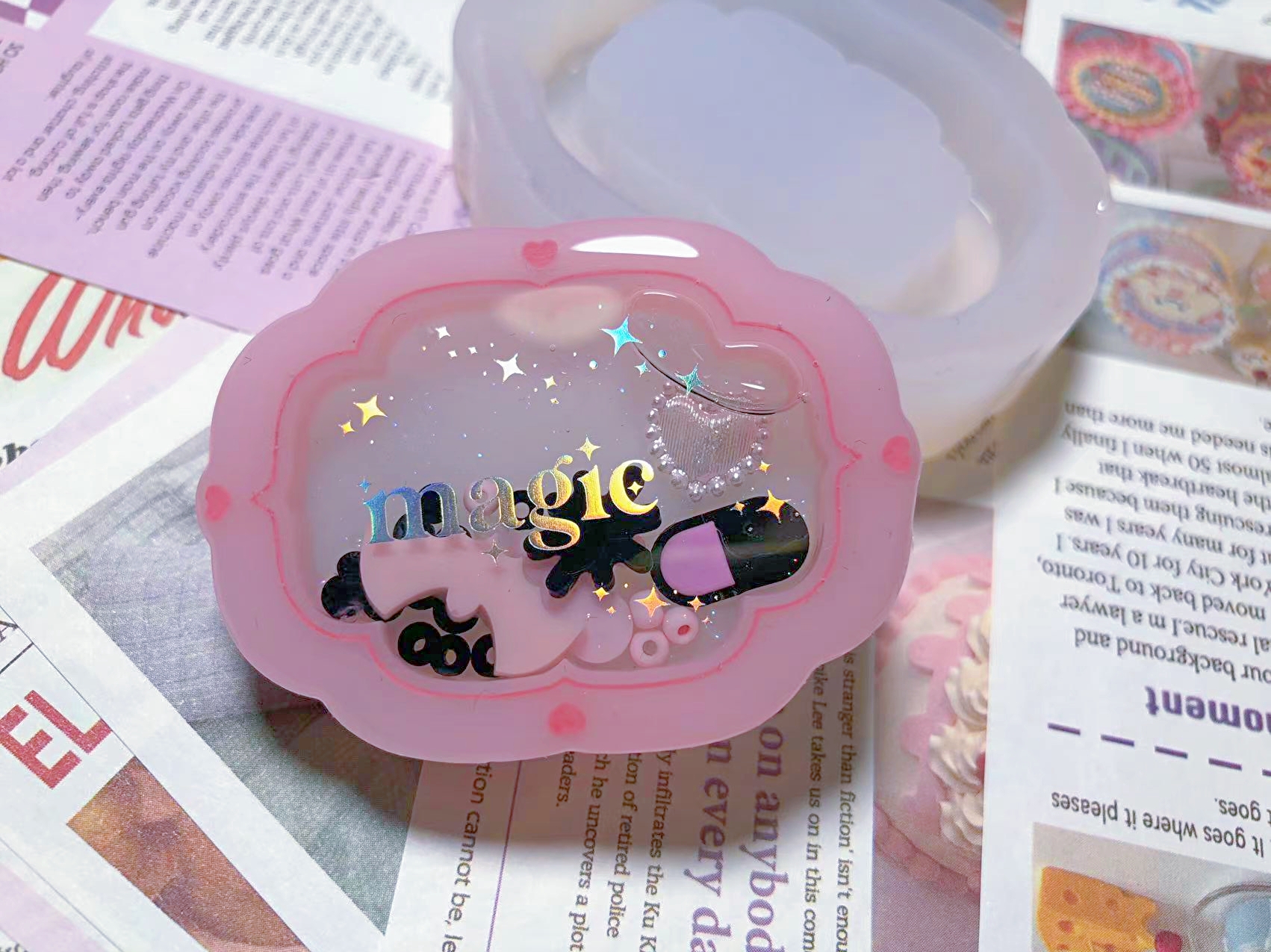 QUEENT流沙模具爱心装饰相框