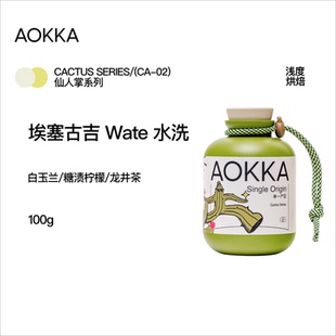 AOKKA新产季 新鲜烘焙手冲单品黑咖啡 空运埃塞古吉Wate水洗咖啡豆