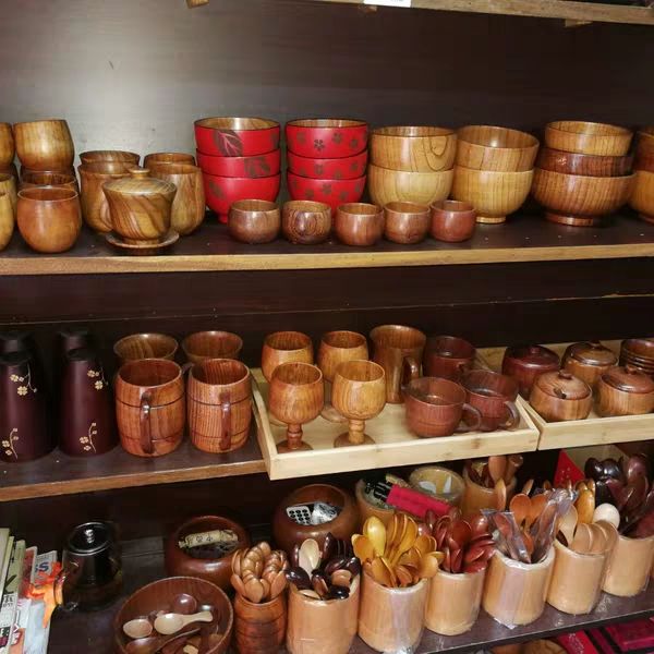 新品个性特色茶酒咖啡牛奶果汁大小号多款纯手工日式实木木头杯子