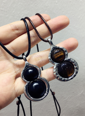 简约气质OL风格百搭树脂葫芦抽拉式可调节项链毛衣链挂件饰品新款