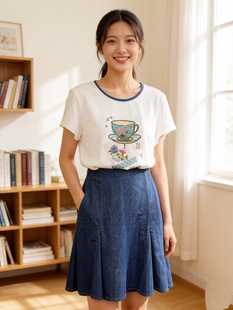 温妮衣之庄园风格春夏新款女装时尚气质通勤百搭休闲短袖T恤上衣