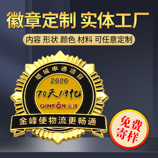 加急个性 金属徽章定制冲压浇筑烤漆珐琅钛合金班徽校徽纪念章定做