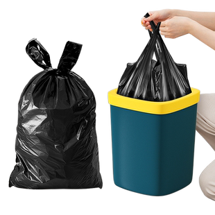 中号垃圾袋家用加厚手提式50x65黑色10L垃圾桶20L15L办公室一次性