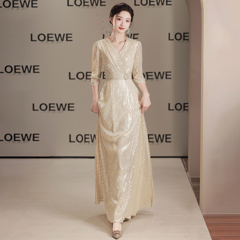 大唱团成人晚裙女宴会气质亮片指挥服艺考主持人,女装/女士精品,礼服/晚装,淘宝优惠券,粉丝福利购,淘宝优惠卷