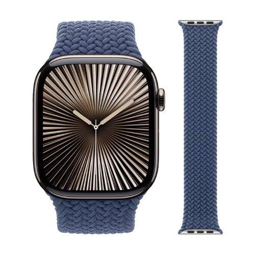 适用苹果iwatch10手表带s987654SE金属接头尼龙彩虹华强北41/45mm