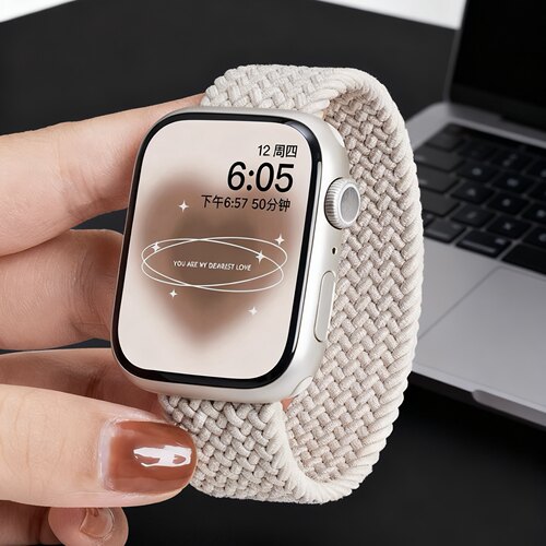 适用S10华强北乔帮主HK11pro手表带苹果iwatch学生编织尼龙S9表带