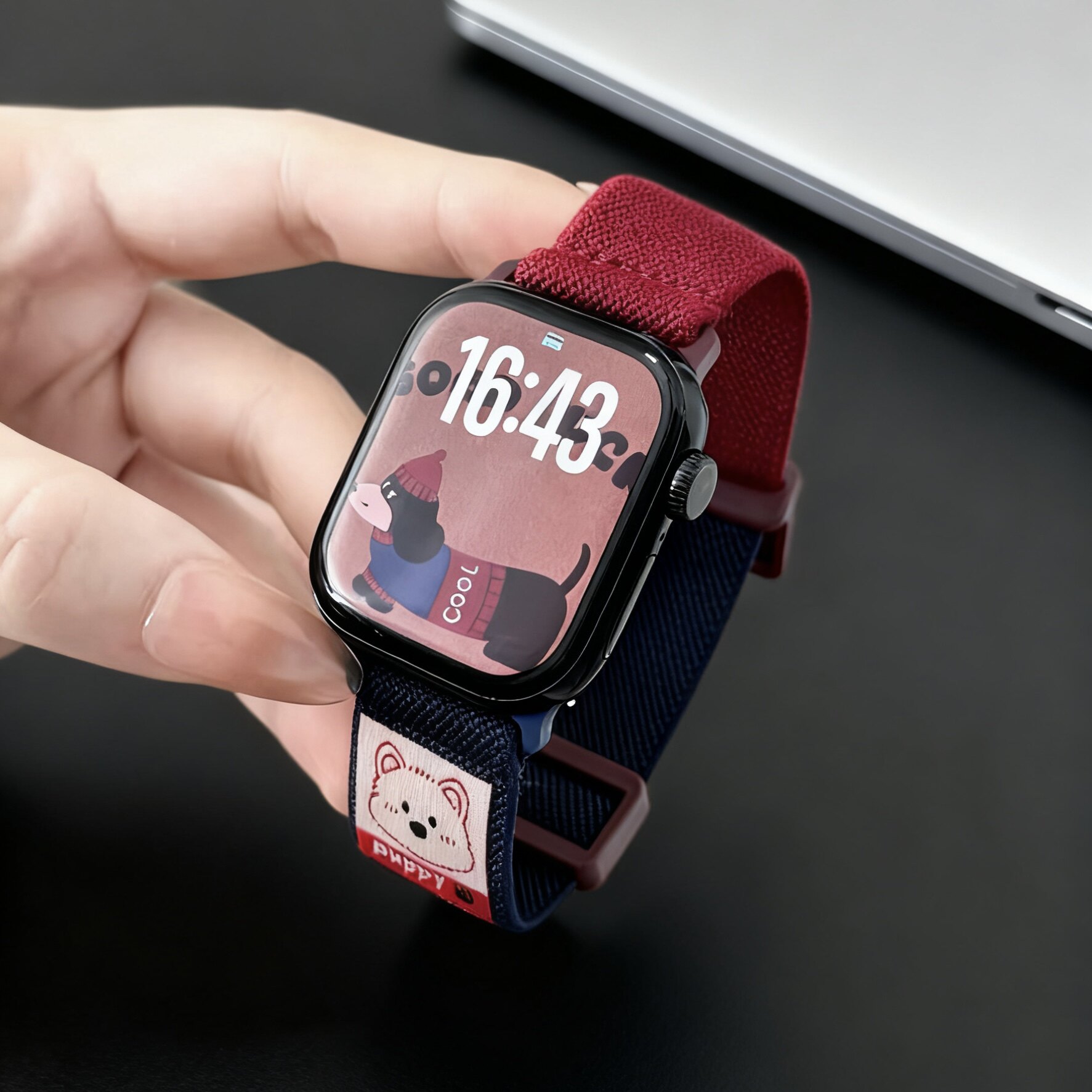 适用苹果iwatchS987学生小手腕表带华强北CD12智能手表S12Max磁吸