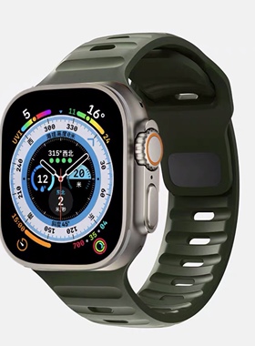 【华强北同款】适用applewatch10Ultra运动硅胶s9s8手表带iwatch7