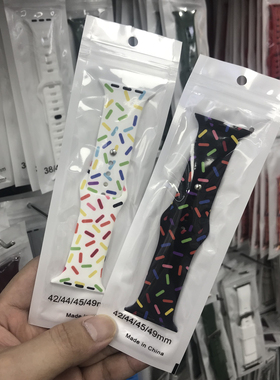 【定制短款】适用appleiwatch7学生新配色表带s9s8蜂窝电话手表带