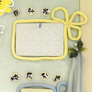 幼儿园家园共育栏冰岛毛线环创装饰材料边框花边黄色系墙面黑板报