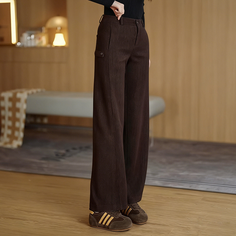 高腰显瘦直筒阔腿裤女百搭休闲裤