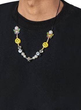 朋克风骷髅骰子吊坠项链