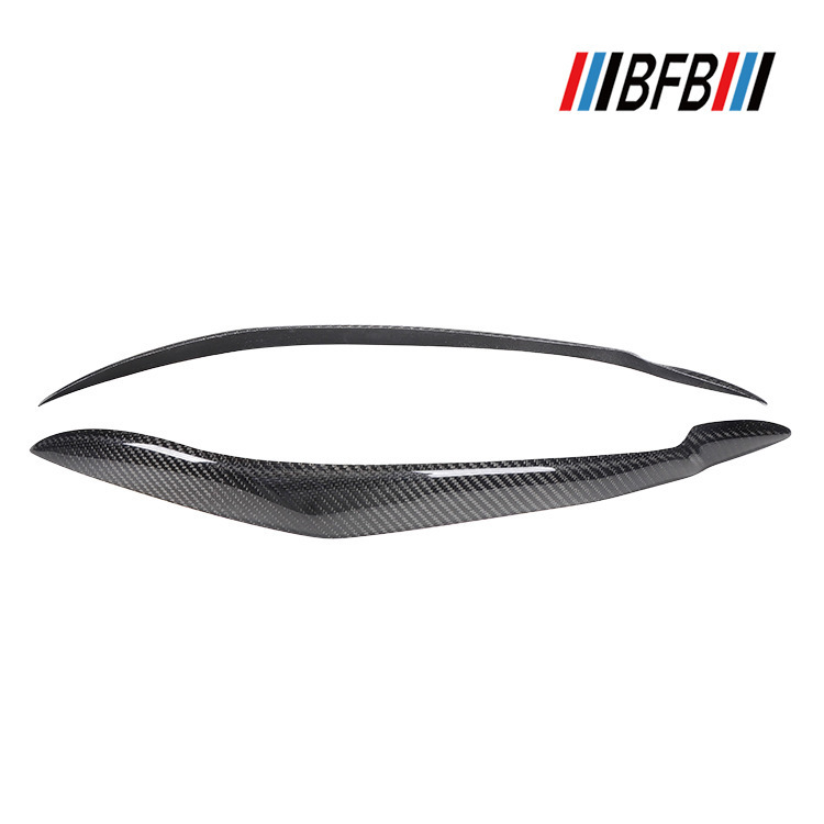 适用于宝马08-13款x5碳纤维灯眉E70大灯改装配件大灯灯眉装饰贴