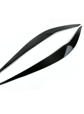 适用于16-18款宝马X1 F48 F49黑色树脂灯眉 改装大灯眉 眼眉贴