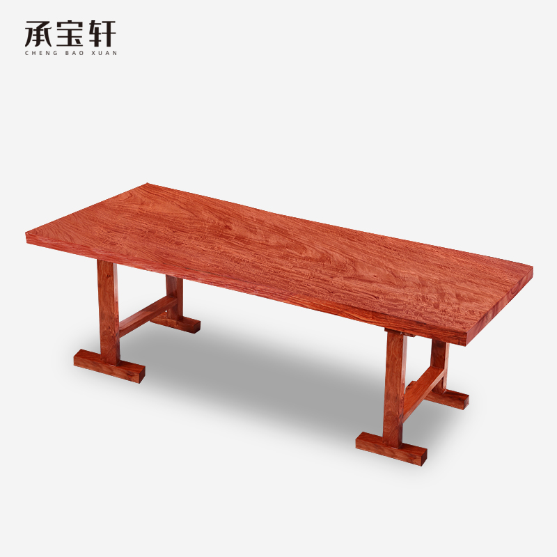 缅甸花梨茶桌红木大板紫檀