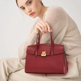 Сумка, красные свадебные туфли, барсетка, премиум класс, из натуральной кожи, коллекция 2023