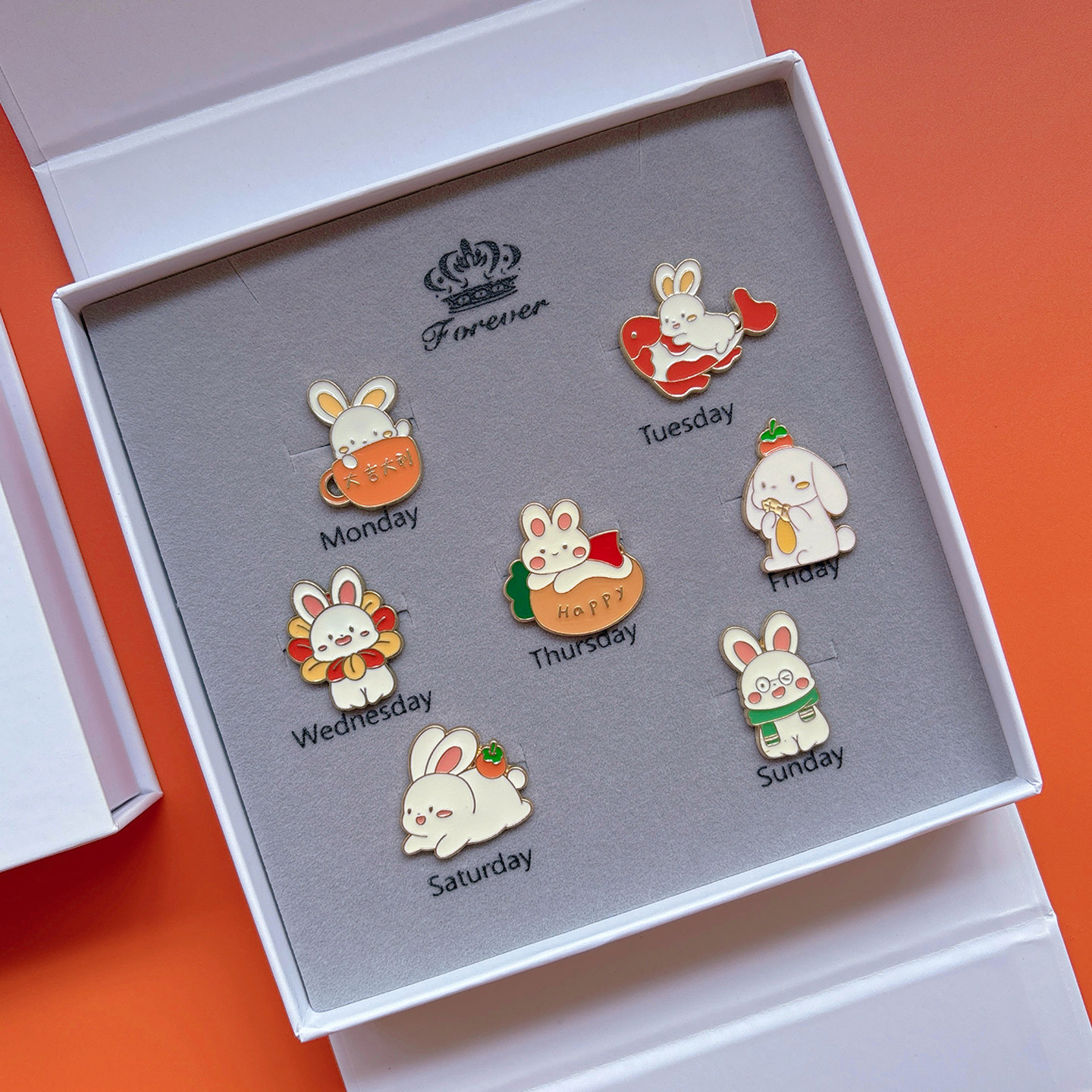 前兔前途似锦兔子元素胸针女孩女生闺蜜毕业创意生日礼物饰品礼盒,节庆用品/礼品,创意礼盒/礼品套组,淘宝优惠券,粉丝福利购,淘宝优惠卷