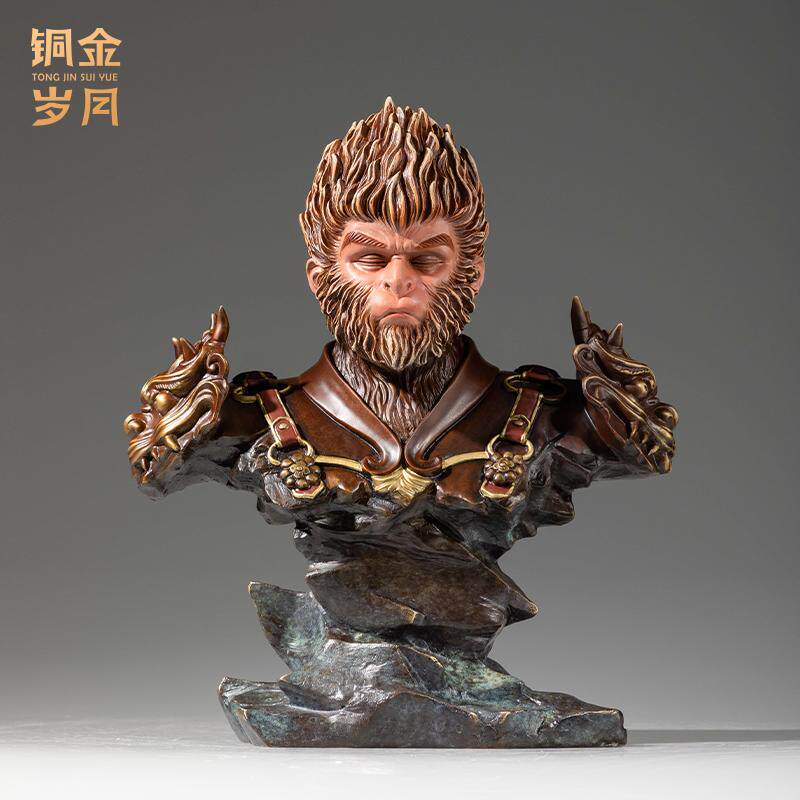 《天命人》全黄铜孙悟空斗战胜佛摆件齐天大圣办公室书房桌面装饰