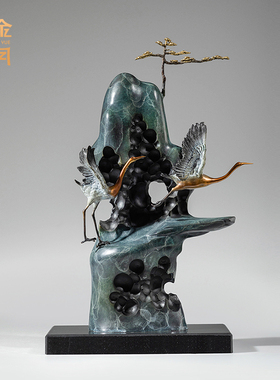 铜金岁月黄铜摆件新中式