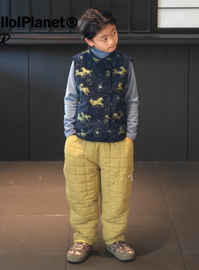 ppapa 面包棉裤儿童保暖夹棉加绒秋冬新款长裤子 1013179