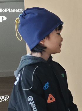 现ppapa 净色运动针织围脖两穿冷帽儿童帽中性款中大童 PA-0012