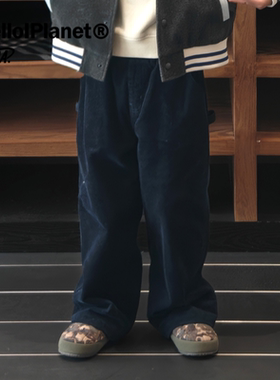 ppapa 夹棉灯芯绒保暖中筒直筒秋冬运动休闲长裤儿童 1013183