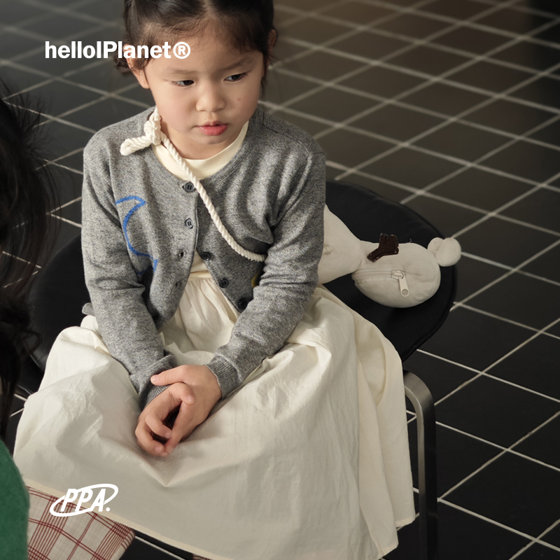 ppapa莫代尔长袖柔软女童长裙