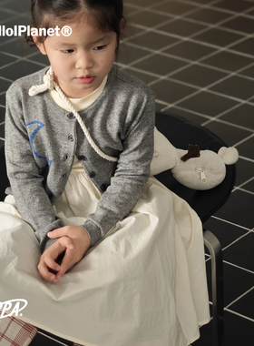 ppapa25年新品超柔莫代尔长袖柔软舒适女童打底长裙连衣裙 713154