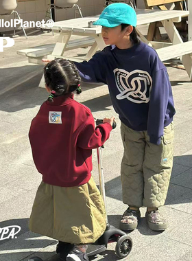 ppapa 吉祥蛇符合绒里套头针织印花长袖保暖卫衣儿童长袖 1013074