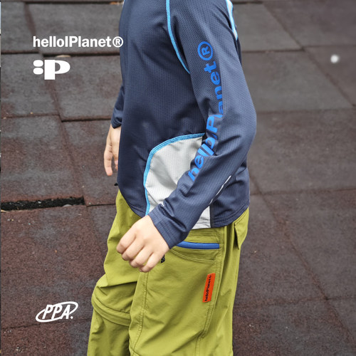 ppapa儿童撞色运动速干长袖T恤