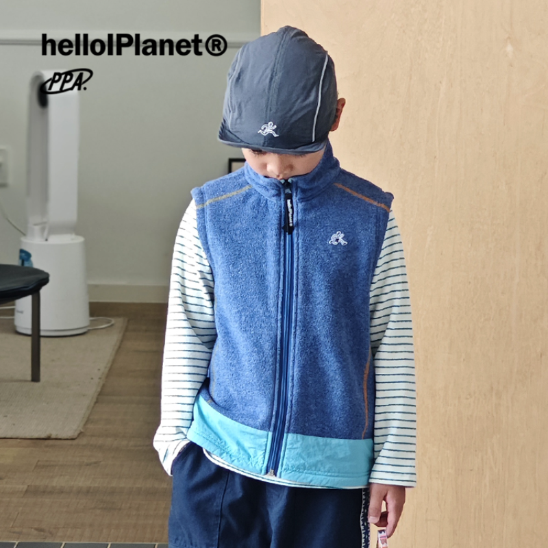 ppapa 秋冬季两色摇粒绒中大童撞色立领防静电运动马甲 1013113